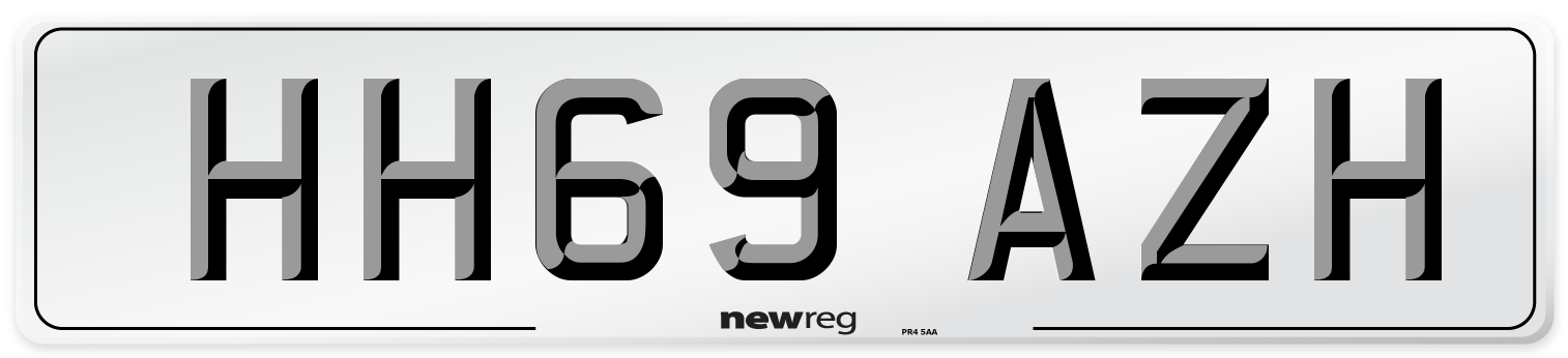 HH69 AZH Number Plate from New Reg